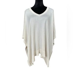Ann Taylor Cream Lightweight Knit Poncho size XS/Small